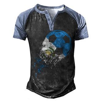 Guatemala Soccer Guatemalan Flag Pride Soccer Player Men's Henley Shirt Raglan Sleeve 3D Print T-shirt - Thegiftio UK