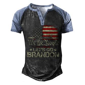 Gun Flag Lets Go Branson Brandon Lets Go Branson On Back Men's Henley Shirt Raglan Sleeve 3D Print T-shirt - Thegiftio UK