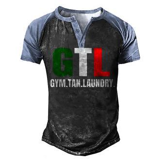 Gym Tan Laundry Gtl New Jersey Garden Nj Shore Italian Flag Men's Henley Shirt Raglan Sleeve 3D Print T-shirt - Thegiftio UK