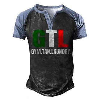 Gym Tan Laundry Gtl New Jersey Garden Nj Shore Italian Flag V2 Men's Henley Shirt Raglan Sleeve 3D Print T-shirt - Thegiftio UK