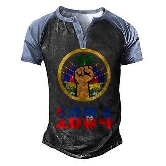 Haiti Haitian Revolution 1804 Independence Flag Day Men's Henley Shirt Raglan Sleeve 3D Print T-shirt - Thegiftio UK