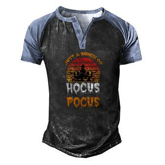 Halloween House Its Just A Bunch Of Hocus Pocus Men's Henley Shirt Raglan Sleeve 3D Print T-shirt - Seseable