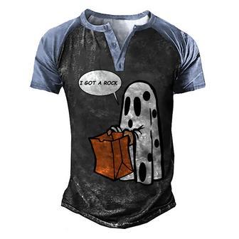 Halloween I Got A Rock Ghost Men's Henley Shirt Raglan Sleeve 3D Print T-shirt - Thegiftio UK