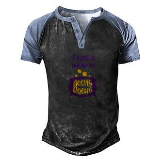 Halloween Its Just A Bunch Of Hocus Pocus Men's Henley Shirt Raglan Sleeve 3D Print T-shirt - Seseable