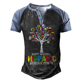 Happy National Hispanic Heritage Month 2022 Countries Flag Men's Henley Shirt Raglan Sleeve 3D Print T-shirt - Thegiftio UK