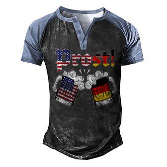 Happy Oktoberfest 2022 American German Munich Flag Prost Men's Henley Shirt Raglan Sleeve 3D Print T-shirt - Thegiftio UK