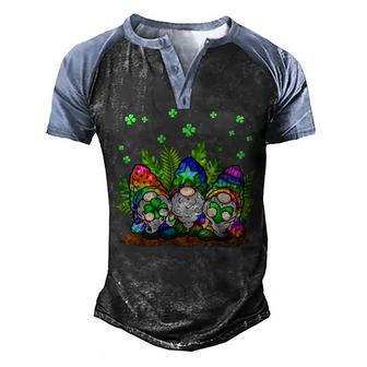 Hippiegnomes Tie Dye Hippie Clover St Patricks Day Shamrock Men's Henley Shirt Raglan Sleeve 3D Print T-shirt - Thegiftio UK