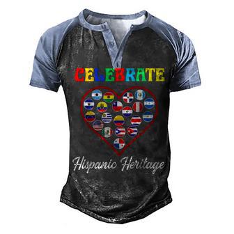 Hispanic Heritage Month 2022 National Latino Countries Flag V3 Men's Henley Shirt Raglan Sleeve 3D Print T-shirt - Thegiftio UK