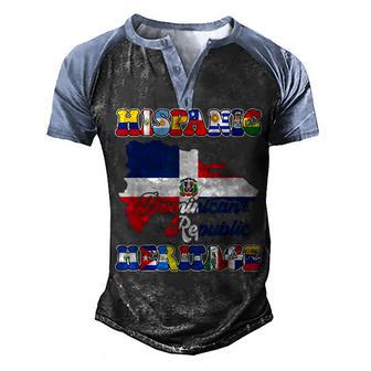 Hispanic Heritage Month Dominicana Dominican Republic Flag Men's Henley Shirt Raglan Sleeve 3D Print T-shirt - Thegiftio UK