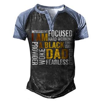 I Am A Black Dad African American Father Black Men Afro King Men's Henley Shirt Raglan Sleeve 3D Print T-shirt - Thegiftio UK