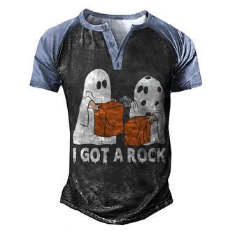 I Got A Rock Funny Boo Ghost Happy Halloween Costume Men's Henley Shirt Raglan Sleeve 3D Print T-shirt - Thegiftio UK