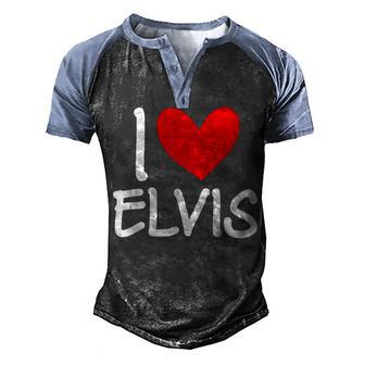 I Love Elvis Name Personalized Men Guy Bff Friend Heart V2 Men's Henley Shirt Raglan Sleeve 3D Print T-shirt - Thegiftio UK