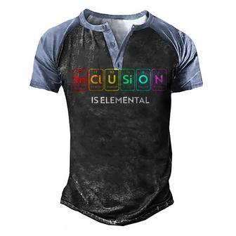 Inclusion Is Elemental Lgbt Flag Gay Pride Month Men's Henley Shirt Raglan Sleeve 3D Print T-shirt - Thegiftio UK