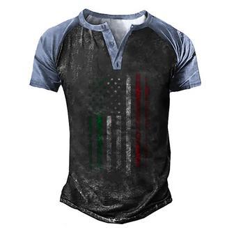 Italy Usa Flag 4Th Of July Patriotic American Italian Flag V2 Men's Henley Shirt Raglan Sleeve 3D Print T-shirt - Thegiftio UK