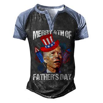 Joe Biden Confused Merry 4Th Of Fathers Day Fourth Of July V5 Men's Henley Shirt Raglan Sleeve 3D Print T-shirt - Thegiftio UK