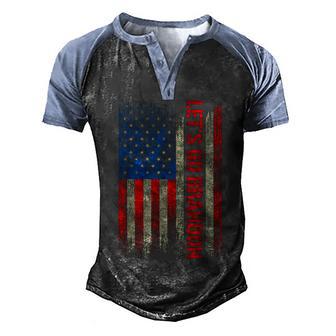 Lets Go Brandon Conservative Us Flag Men's Henley Shirt Raglan Sleeve 3D Print T-shirt - Thegiftio UK