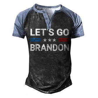 Lets Go Brandon Conservative Us Flag Men's Henley Shirt Raglan Sleeve 3D Print T-shirt - Thegiftio UK