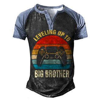 Leveling Up To Big Brother 2022 Funny Gamer Boys Kids Men Men's Henley Shirt Raglan Sleeve 3D Print T-shirt - Thegiftio UK