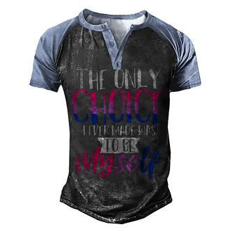 Lgbt Bi Pride Proud Bisexual Bisexuality Flag Bisexual V2 Men's Henley Shirt Raglan Sleeve 3D Print T-shirt - Thegiftio UK