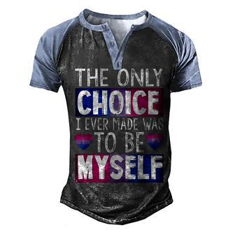Lgbt Bi Pride Proud Bisexual Bisexuality Flag Bisexual V3 Men's Henley Shirt Raglan Sleeve 3D Print T-shirt - Thegiftio UK