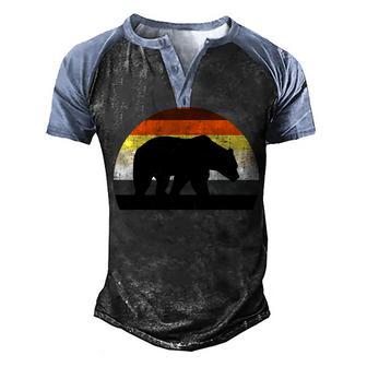 Lgbt Papa Mens Gay Pride Month Gay Bear Men's Henley Shirt Raglan Sleeve 3D Print T-shirt - Thegiftio UK