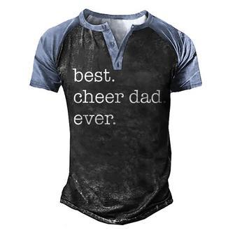 Mens Best Cheer Dad Ever Men's Henley Shirt Raglan Sleeve 3D Print T-shirt - Thegiftio UK