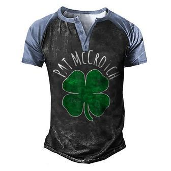 Mens Pat Mccrotch Funny Dirty St Patricks Day Mens Irish Men's Henley Shirt Raglan Sleeve 3D Print T-shirt - Thegiftio UK
