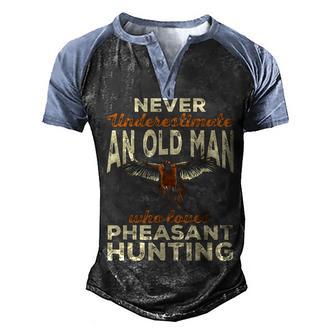 Mens Pheasant Hunting Upland Bird Hunting Men's Henley Shirt Raglan Sleeve 3D Print T-shirt - Thegiftio UK