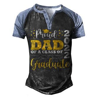 Mens Proud Dad Of A Class Of 2022 Graduate Senior 22 Daddy V3 Men's Henley Shirt Raglan Sleeve 3D Print T-shirt - Thegiftio UK