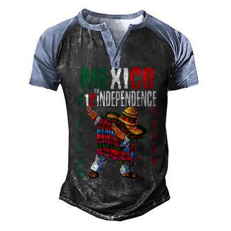 Mexican Flag Viva Mexico Pride V2 Men's Henley Shirt Raglan Sleeve 3D Print T-shirt - Thegiftio UK