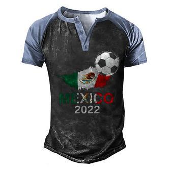 Mexico Flag Jersey Supporter Mexican Soccer Team Mexican Men's Henley Shirt Raglan Sleeve 3D Print T-shirt - Thegiftio UK