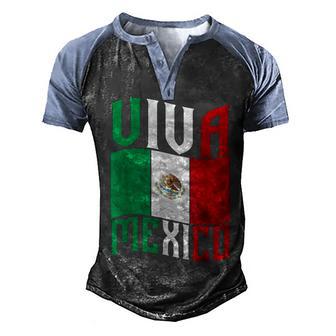 Mexico Flag Patriotic Mexican Pride Viva Mexico Men's Henley Shirt Raglan Sleeve 3D Print T-shirt - Thegiftio UK