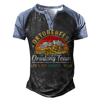 Oktoberfest 2022 Drinking Team Lets Get Schnitzel Face Men's Henley Shirt Raglan Sleeve 3D Print T-shirt - Thegiftio UK