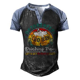 Oktoberfest 2022 Drinking Team Lets Get Schnitzel Face Men's Henley Shirt Raglan Sleeve 3D Print T-shirt - Thegiftio UK