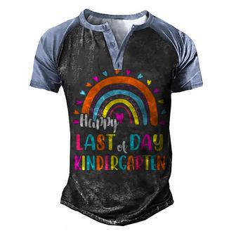 Peace Out Kindergarten Last Day Of School Kinder Grad Men's Henley Shirt Raglan Sleeve 3D Print T-shirt - Thegiftio UK