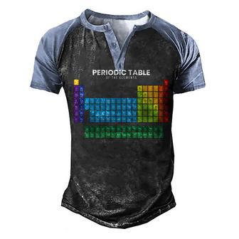 Periodic Table Of Elements V2 Men's Henley Shirt Raglan Sleeve 3D Print T-shirt - Thegiftio UK