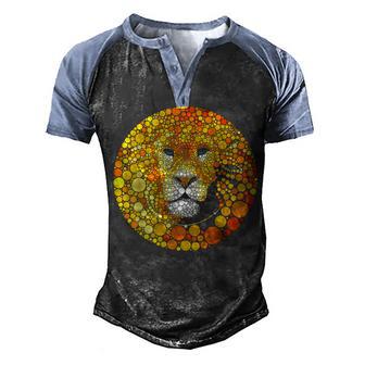 Polka Dot Lion International Dot Day Boys Kids Men Men's Henley Shirt Raglan Sleeve 3D Print T-shirt - Thegiftio UK