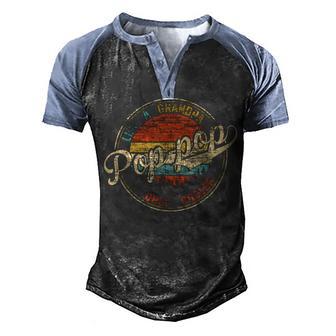 Pop Pop Grandpa Fathers Day Pop-Pop Vintage Men's Henley Shirt Raglan Sleeve 3D Print T-shirt - Thegiftio UK