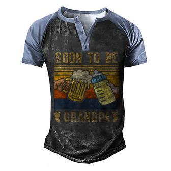 Promoted To Grandpa 2022 Soon To Be Grandfather New Grandpa Men's Henley Shirt Raglan Sleeve 3D Print T-shirt - Thegiftio UK