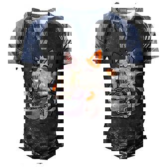 Ramen Cat Kawaii Anime Japanese Gift Men's Henley Shirt Raglan Sleeve 3D Print T-shirt - Thegiftio