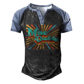 Retro 1970S 80 Funk Mac Daddy Distressed Disco Men's Henley Shirt Raglan Sleeve 3D Print T-shirt - Thegiftio UK
