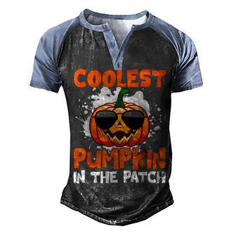 Retro Coolest Pumpkin In The Patch Groovy Halloween Boys Men Men's Henley Shirt Raglan Sleeve 3D Print T-shirt - Thegiftio UK