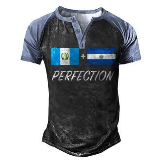 Salvadoran Guatemalan Flag Guatemala El Salvador Men's Henley Shirt Raglan Sleeve 3D Print T-shirt - Thegiftio UK
