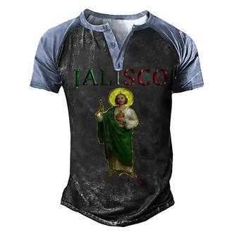 San Judas Tadeo Jalisco And S Sudadera Men's Henley Shirt Raglan Sleeve 3D Print T-shirt - Thegiftio UK