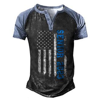 Senior 2023 American Flag Usa Graduation Class Of 2023 V3 Men's Henley Shirt Raglan Sleeve 3D Print T-shirt - Thegiftio UK