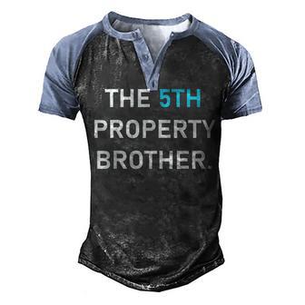 The 5Th Property Brother Men's Henley Shirt Raglan Sleeve 3D Print T-shirt - Thegiftio UK