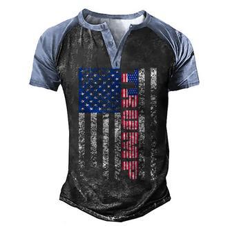 Trump Vintage Retro Distressed Usa American Flags 4Th July Men's Henley Shirt Raglan Sleeve 3D Print T-shirt - Thegiftio UK