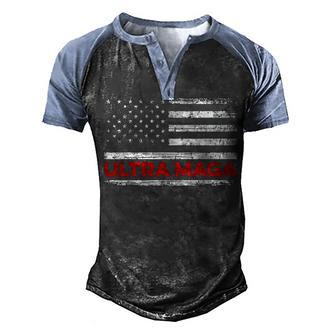 Ultra Maga United State Flag V3 Men's Henley Shirt Raglan Sleeve 3D Print T-shirt - Thegiftio UK