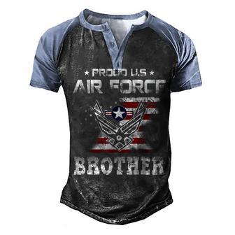 Us Air Force Proud Brother -Proud Air Force Brother Father Men's Henley Shirt Raglan Sleeve 3D Print T-shirt - Thegiftio UK