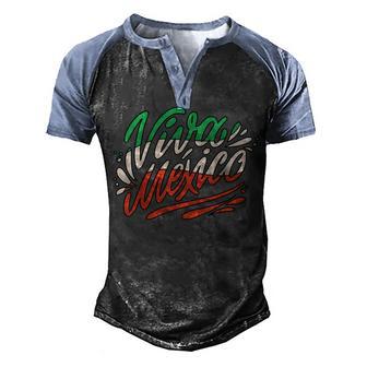 Viva Mexico Mexican Independence Day I Love Mexico Flag Men's Henley Shirt Raglan Sleeve 3D Print T-shirt - Thegiftio UK